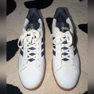 adidas Men’s Classic White & Navy Court Sneakers